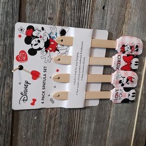 Mickey and Minnie Mouse 4 pk spatula set NWT
